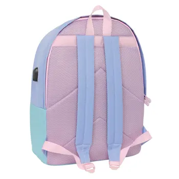 Rucksack for Laptop and Tablet with USB Output Munich Mellow Blue Pink Celeste