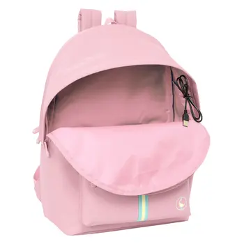 Rucksack for Laptop and Tablet with USB Output El Ganso Basics Pink