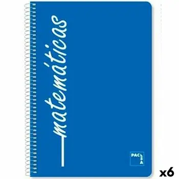 Book of Rings Pacsa MATEMÁTICAS Din A4 80 Sheets 21,5 x 31,5 cm 4 Pieces (6 Units)