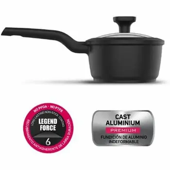 Casserole with lid Taurus KCK3018 Black 18 cm Ø 18 cm