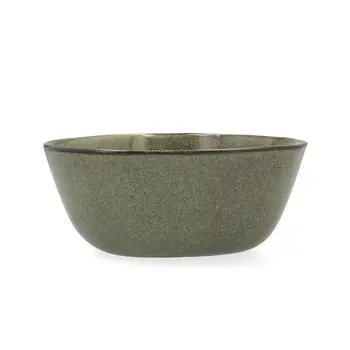 Salad Bowl Bidasoa Ikonic Ceramic Green (20 x 19,5 x 8,5 cm) (Pack 3x)