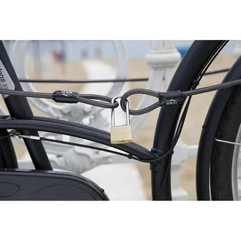 Cable with padlock IFAM Black Ø 12 mm