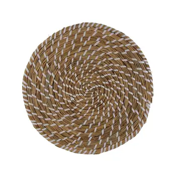 Table Mat Versa White Textile Water hyacinth 38 cm