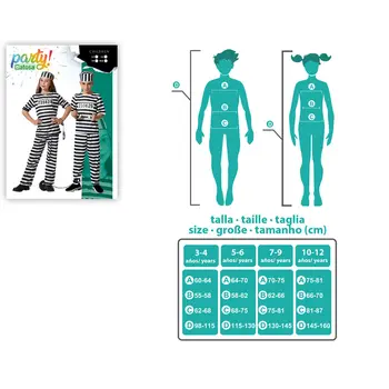 Costume for Children Multicolour Male Prisoner