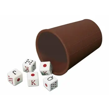 Shaker with Poker Dice Cayro