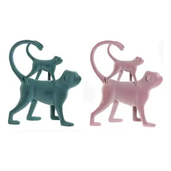 Decorative Figure DKD Home Decor Green Pink Resin Flocked Tropical 22,5 x 8 x 27,5 cm