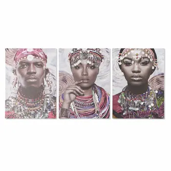 Painting DKD Home Decor Colonial African Woman (50 x 1,8 x 70 cm)