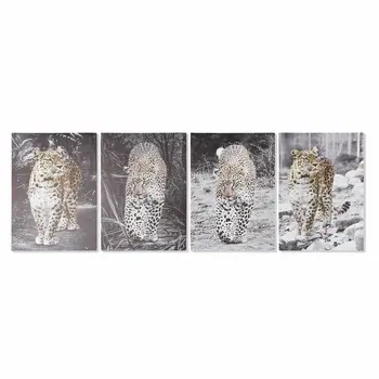 Painting DKD Home Decor Leopard Colonial (50 x 1,8 x 70 cm) (4 Units)