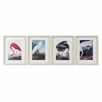Painting DKD Home Decor Bird Oriental (35 x 2 x 45 cm) (4 Units)