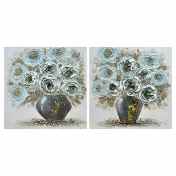 Painting DKD Home Decor S3018303 Vase (60 x 3 x 60 cm) (2 Units)