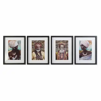 Painting DKD Home Decor Colonial Ethnic (35 x 2,5 x 45 cm) (4 Units)