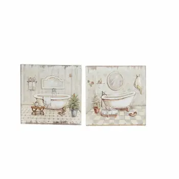 Painting DKD Home Decor Baths (2 Units) (20 x 3 x 20 cm)