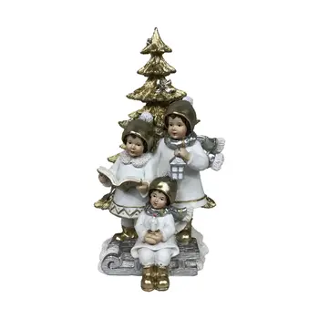 Christmas bauble DKD Home Decor Resin Boys (11,5 x 11,5 x 21 cm) (2 Units)