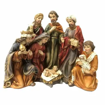 Christmas nativity set DKD Home Decor Resin (23 x 12,5 x 19,5 cm) (2 Units)