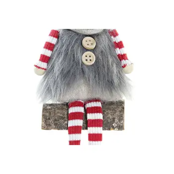 Christmas bauble DKD Home Decor Polyester Reindeer (8 x 14 x 19 cm) (2 Units)