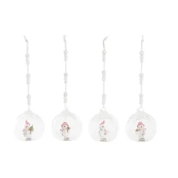 Christmas bauble DKD Home Decor Crystal Resin (7 x 6 x 8 cm) (4 Units)