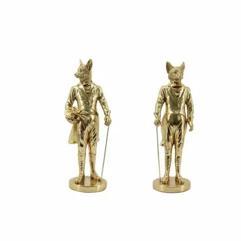 Decorative Figure DKD Home Decor Aluminium Resin (15 x 12,5 x 41,50 cm) (2 Units)
