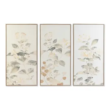 Painting DKD Home Decor Flowers (60 x 4 x 120 cm)