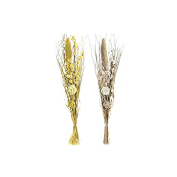 Bunch DKD Home Decor Natural Golden White Yellow Dried flower (30 x 30 x 100 cm) (2 Units)
