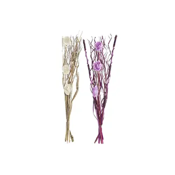 Bunch DKD Home Decor Pink Lilac White Dried flower (30 x 30 x 100 cm) (2 Units)