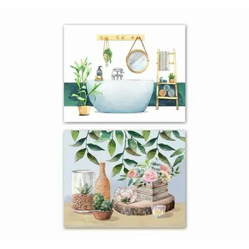 Painting DKD Home Decor Scandinavian (50 x 1,8 x 40 cm) (2 Units)