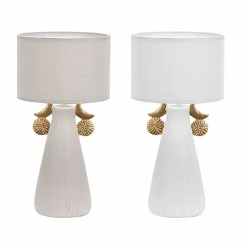 Desk lamp DKD Home Decor Ceramic Polyester (22 x 22 x 44 cm) (2 Units)