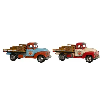 Decorative Figure DKD Home Decor Blue White Red Orange Vintage 31 x 12 x 13 cm (2 Units)