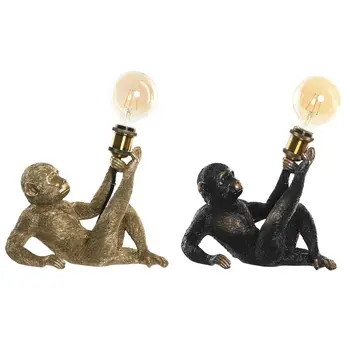 Desk lamp DKD Home Decor 31,5 x 18 x 27 cm Golden Metal Copper Resin 220 V 50 W (2 Units)