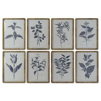 Painting DKD Home Decor Modern Botanical plants 50 x 2,5 x 70 cm (8 Units)