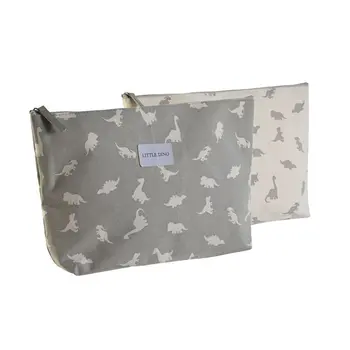 Travel Vanity Case DKD Home Decor White Grey Cotton 33 x 8 x 21 cm (2 Units)