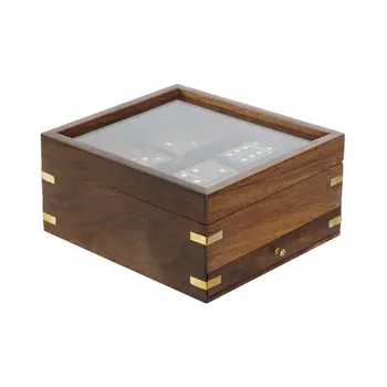 Games Home ESPRIT Wood Crystal 15 x 15 x 7 cm