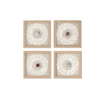 Painting Home ESPRIT White Natural Modern 22 x 2 x 22 cm