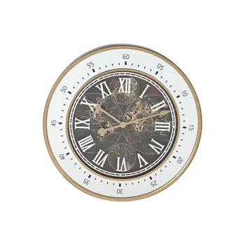 Wall Clock Home ESPRIT Brown Golden Crystal Iron 59 x 8,5 x 59 cm