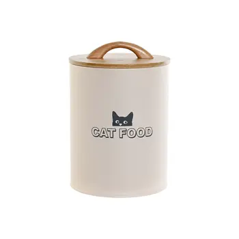 Pet food jar Home ESPRIT Beige Natural 2,5 L