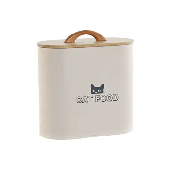 Pet food jar Home ESPRIT Beige Natural 3,6 L