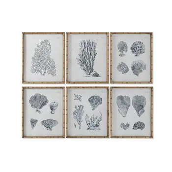 Painting Home ESPRIT Grey Mediterranean 50 x 3 x 60 cm (6 Units)