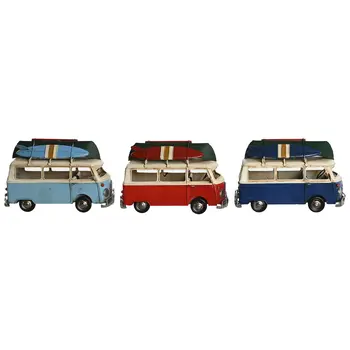 Decorative Figure Home ESPRIT Blue Red Navy Blue 28 x 13,5 x 17,5 cm (3 Units)