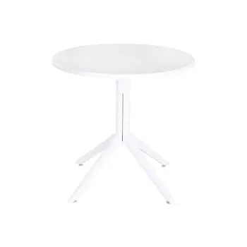 Dining Table Home ESPRIT White Metal polypropylene 80 x 80 x 75 cm