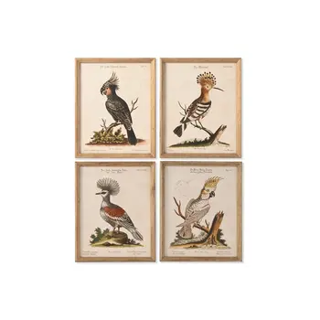 Painting Home ESPRIT Beige Tropical 40 x 2 x 50 cm (4 Units)