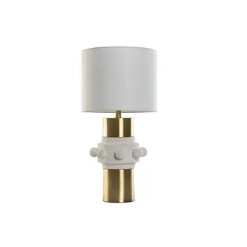 Desk lamp Home ESPRIT White Golden 50 W 220 V