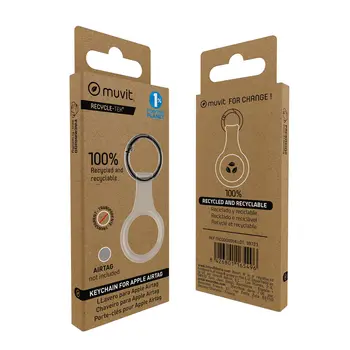 Keychain Muvit for Change Black Case AirTag