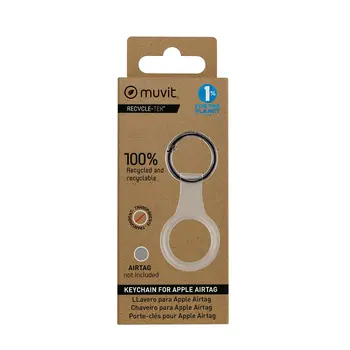 Keychain Muvit for Change Black Case AirTag