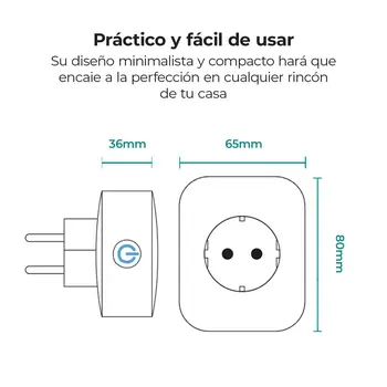 Smart Plug KSIX Smart Energy Slim WIFI 250V White