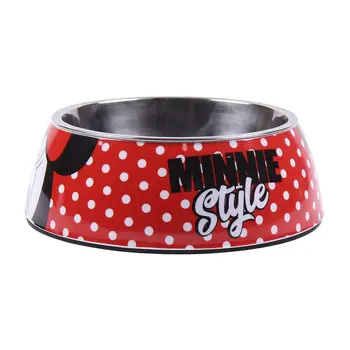 Dog Feeder Minnie Mouse Red Melamin 180 ml