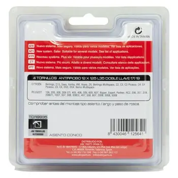 Anti-Theft Screws ABC Parts L48 17/19 12 x 125 mm 4 Units