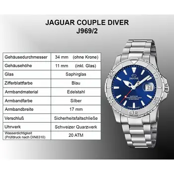 Men's Watch Jaguar Silver