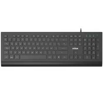 Keyboard Nilox NXKBE000014 Black Spanish Qwerty