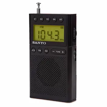 Portable Digital Radio Sanyo Black AM/FM