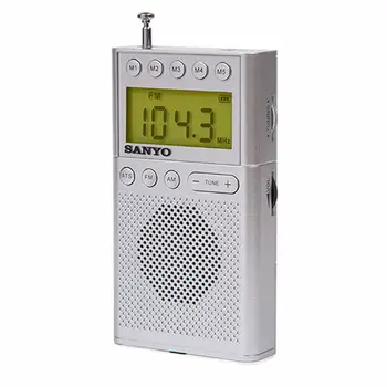 Portable Digital Radio Sanyo Silver AM/FM