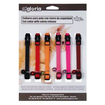 Cat Collar Gloria Classic Multicolour Smooth 6 Units